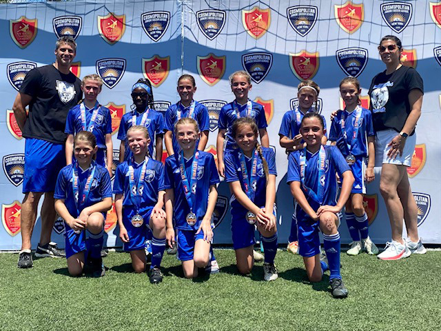 Girls U10 Mustangs were finalists in the EDP New York Champions Cup